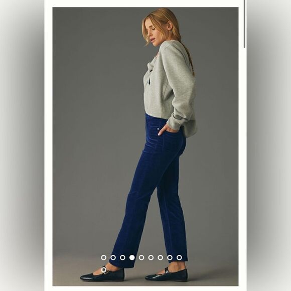 Anthropologie The Yaya Mid-Rise Corduroy Crop Flare Jeans size 25 - Picture 4 of 4